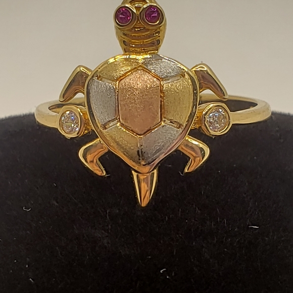 14k solid Gold Turtle Rings size 8 - Picture 15 of 15